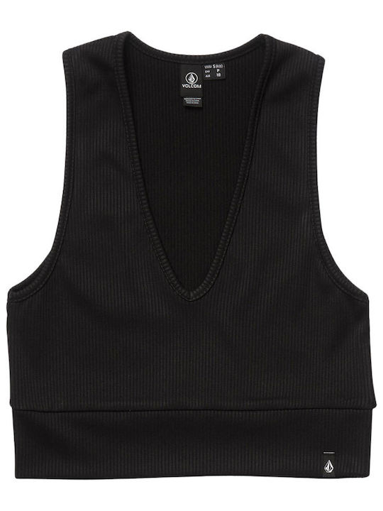Γυναικείο Crop Top Αμάνικο Black
