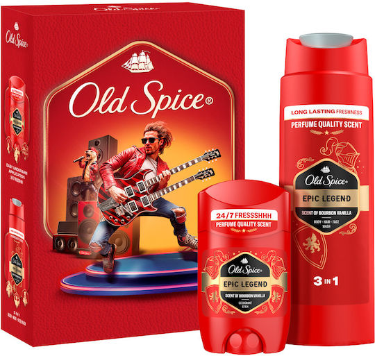 Old Spice Knight Σετ Δώρου Για Άνδρες Με Αποσμητικό Στικ Και Αφρόλουτρο Epic Legend, 24ωρη Φρεσκάδα για καθημερινή χρήση, Άρωμα με Ποιοτική Μυρωδιά Που Διαρκεί
