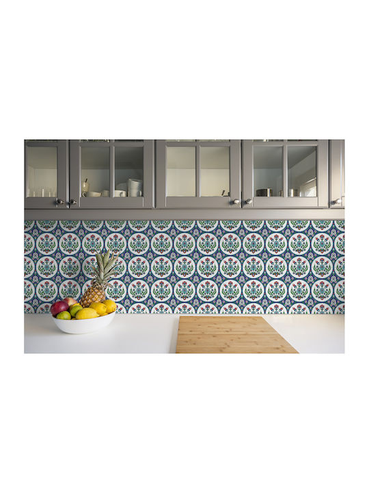 Vinyl Tile Stickers Decorative Design Turkish Tulips 9x30x30 Cm