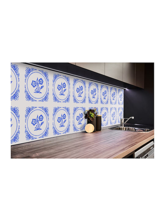Wandsticker Vinyl Panel Dekoration Wand Blumen Azulejo 100x50 cm