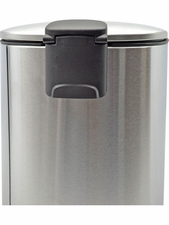 Ankor Inox Toilet Brush and Basket Set Soft Close 5lt Silver