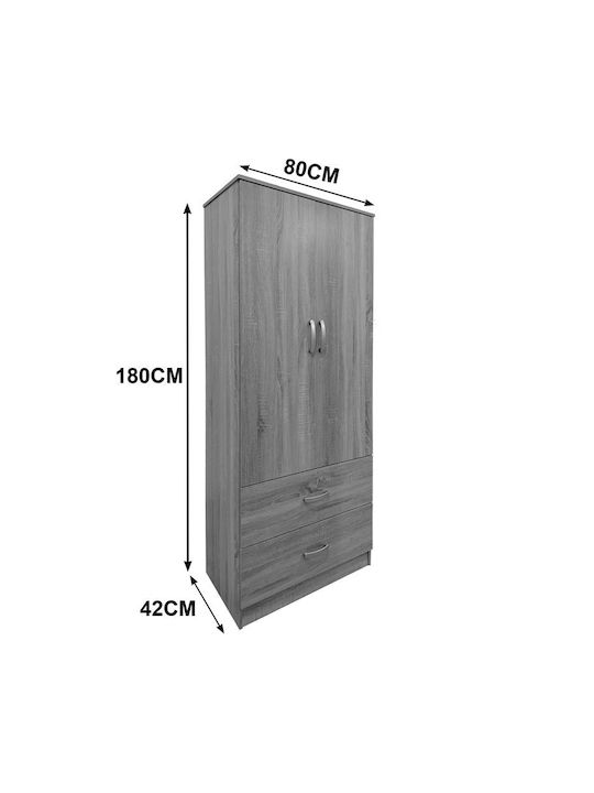 Patru uși Dulap de Haine cu Spațiu de Depozitare Wenge 160x42x240cm