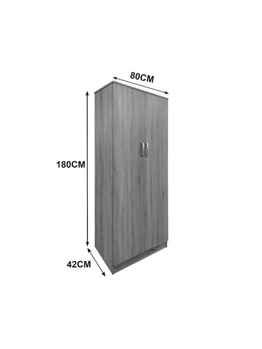 Patru uși Dulap de Haine cu Spațiu de Depozitare Wenge 160x42x240cm