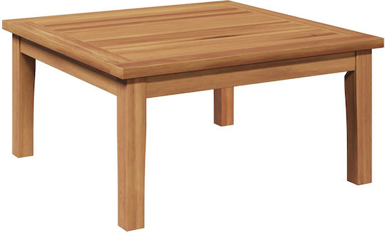 Sitting Room Table for Small Outdoor Spaces from Teak Brown 60x60x30cm