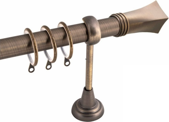 Frans Extendable Metallic Curtain Pole Α7 Single Φ25mm 140-250cm Frans Extendable Metallic Curtain Pole Α7 Single Φ25mm 140-250cm