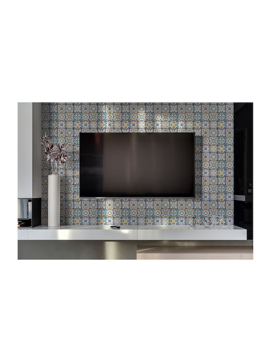 Vinyl Wall Panel Sticker Kitchen or Bathroom Arabic Puzzle 100x50 Cm