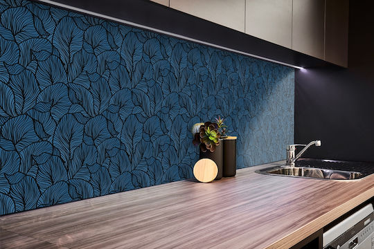 Autocolant Panou Din Vinil Decorare Rapidă Retro Frunze 100x50 Cm