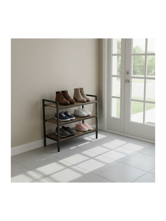 Fabric Shoe Organizer Black 79x30x58.5cm