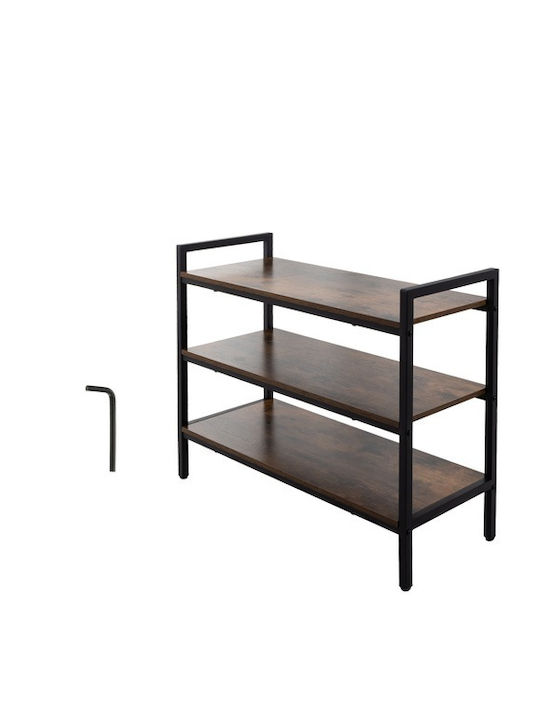 Fabric Shoe Organizer Black 79x30x58.5cm