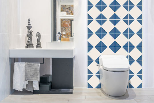 Vinyl Wandsticker Elegante Innendekoration Rauten 100x50 cm