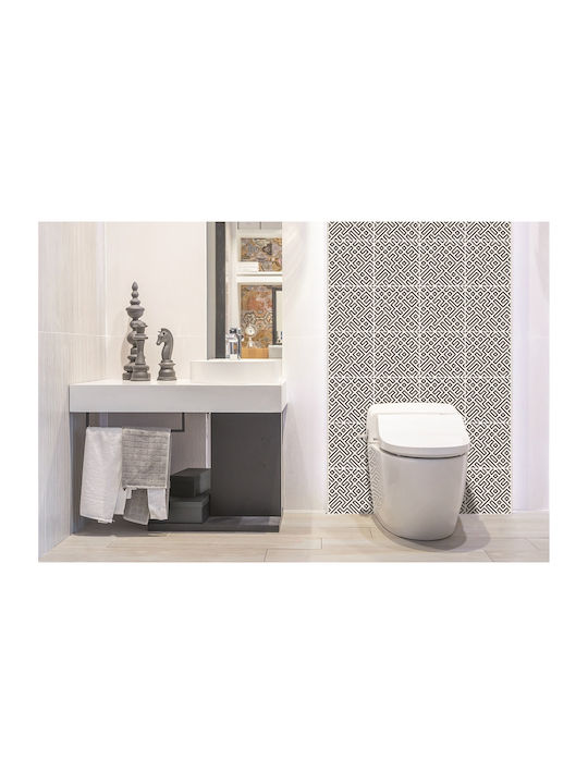Panou Decorativ de Perete din Vinil Linii Geometrice 100x50 Cm
