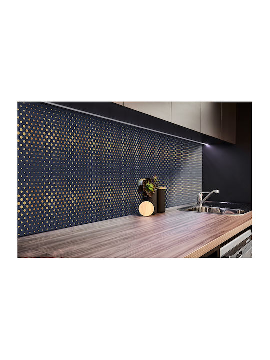 Panou Decorativ de Perete din Vinil Model cu Buline Galbene 100x50 Cm