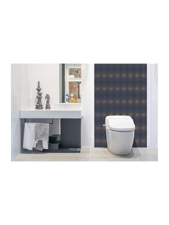 Panou Decorativ de Perete din Vinil Model cu Buline Galbene 100x50 Cm