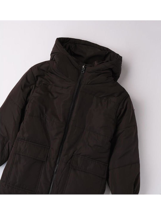 Kids' Fur Double Sided with Hood Black