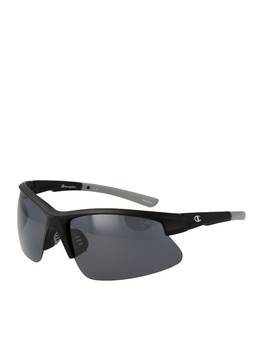 Champion Unisex Γυαλιά Ηλίου με Μαύρο Κοκκάλινο Σκελετό και Γκρι Φακό CU5128-75C01