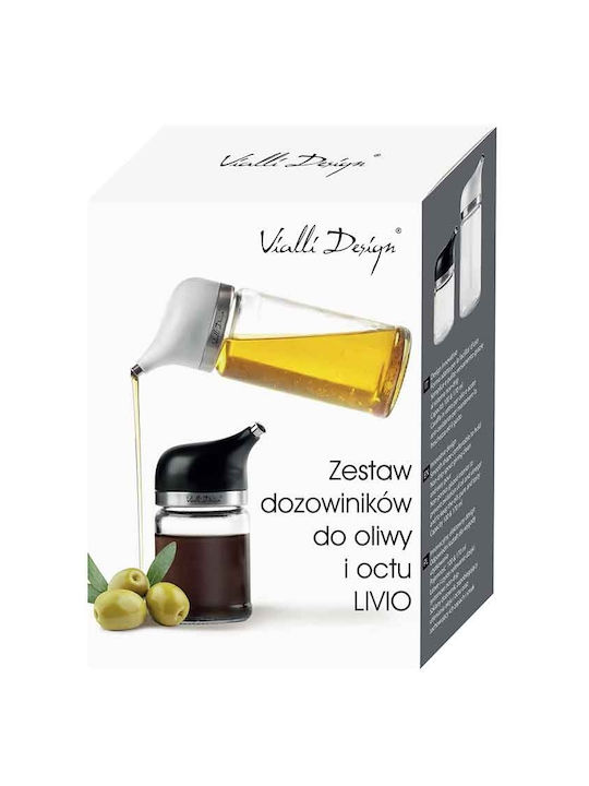 Vialli Design Oil & Vinegar Set Glass with Flow 170ml