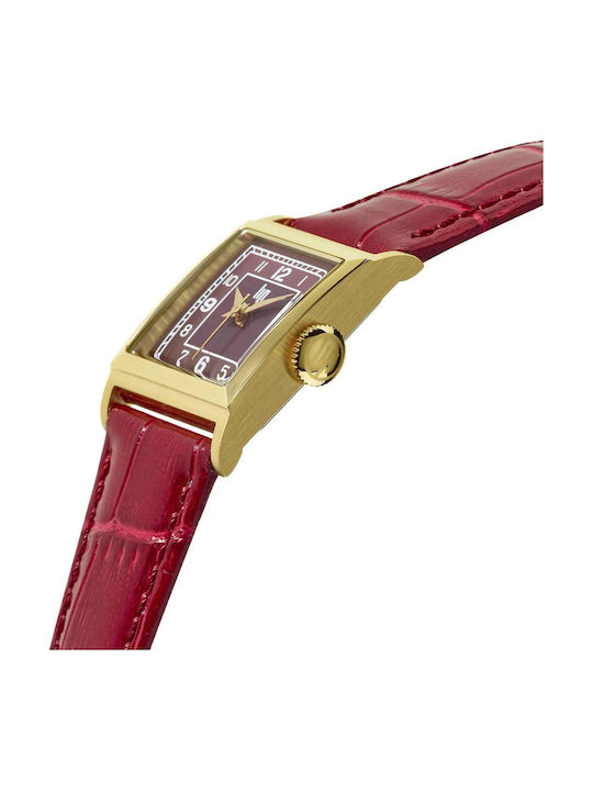 Lip Watches Women's Watch with Burgundy Leather Strap