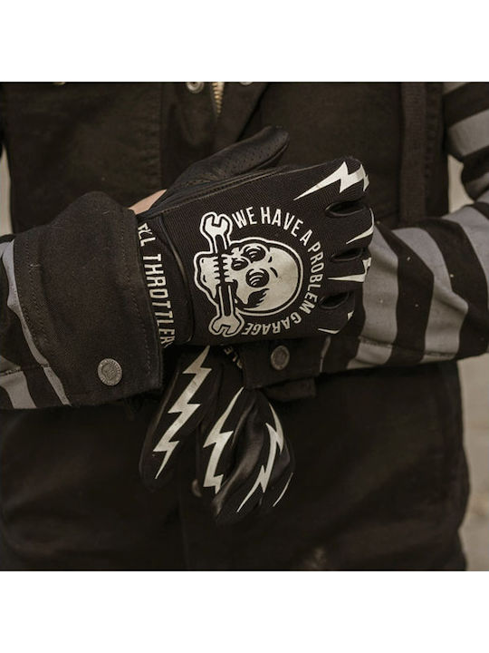 Holy Freedom Tools Summer Men's Motorcycle Gloves Black/White