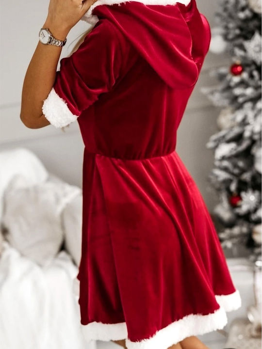 Costum de Crăciun Doamna Crăciun Roșu