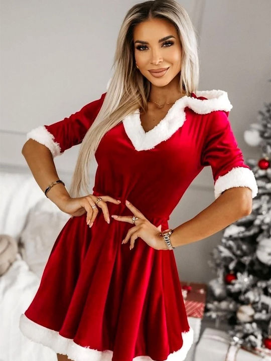 Costum de Crăciun Doamna Crăciun Roșu