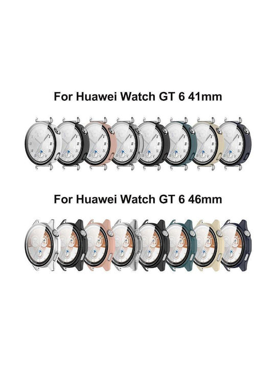 Пластмасов Калъф със Стъкло в Черен цвят за Huawei Watch GT 6 41mm