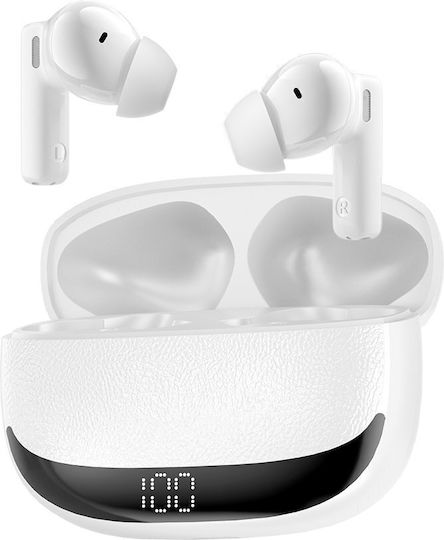 BWOO BW40 In ear Bluetooth хендсфри Слушалки с Кутийка за Зареждане Бял