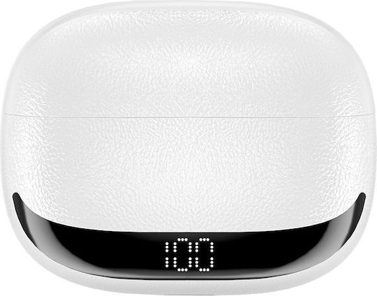 BWOO BW40 In ear Bluetooth хендсфри Слушалки с Кутийка за Зареждане Бял