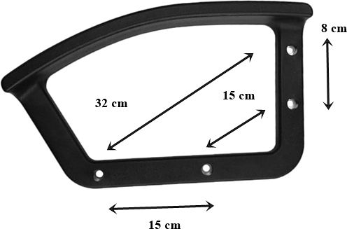 Braț Pentru Scaun de Birou Plastic 2 Bucăți 15x8cm Negru