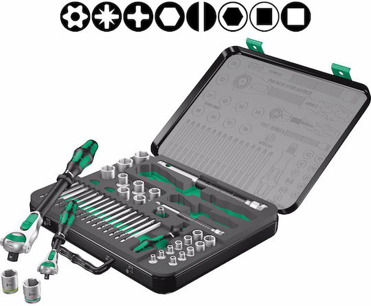 Wera Tool Ratschen- & Steckschlüssel-Sets 1\4" & 1\2" 43Stück