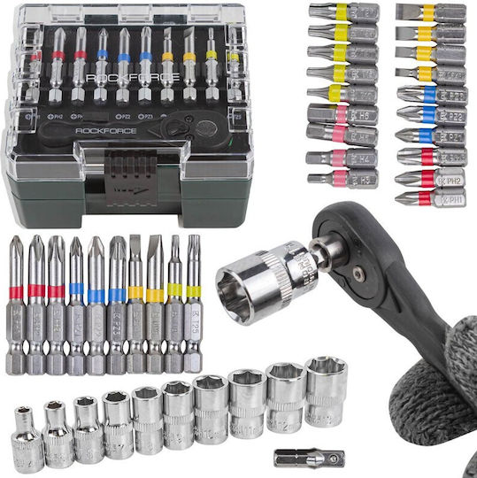 Rockforce Set de chei tubulare și clichet 41buc
