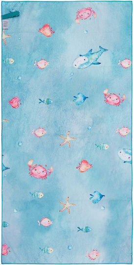 Beauty Home Double-Sided Kids Beach Towel Art 2269 Mint Microfiber Not Cotton