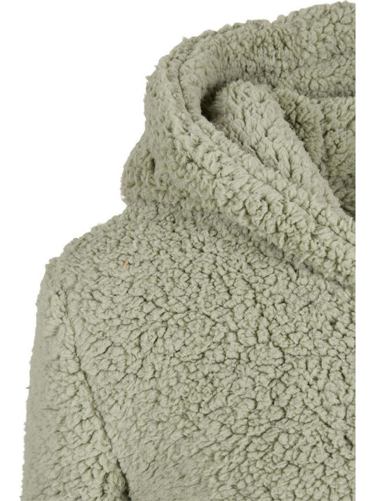 Sherpa Women's Soft Salvia Coat with Hood