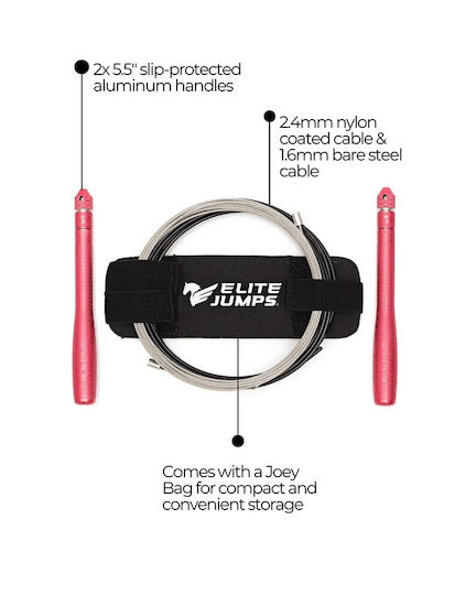 Jump Rope Bullet Comp Speed Rope Silver Elite Jumps