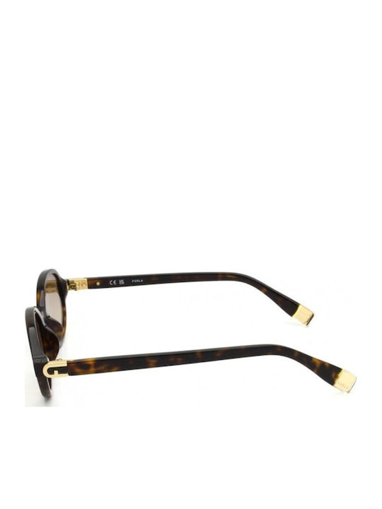 Furla Women's Sunglasses with Brown Tartaruga Plastic Frame and Brown Gradient Lens SFU972 02BL