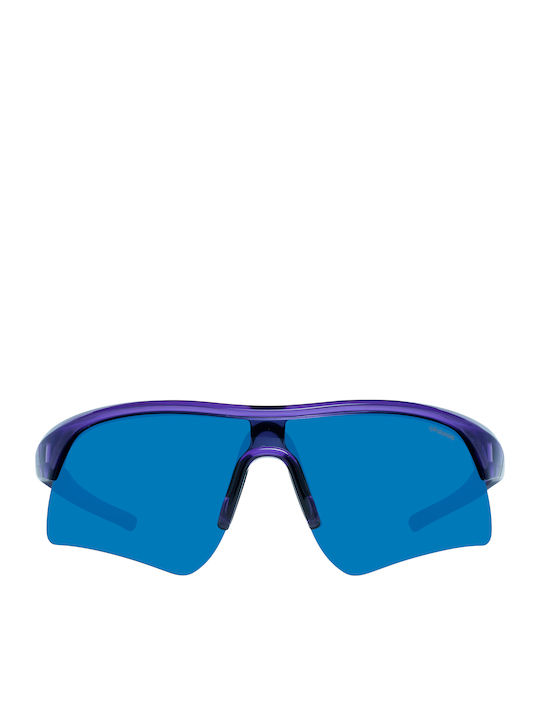 Polaroid Unisex Sunglasses with Purple Horn-Rimmed Frame and Purple Polarized Lenses PLD7024/S 99B/3V