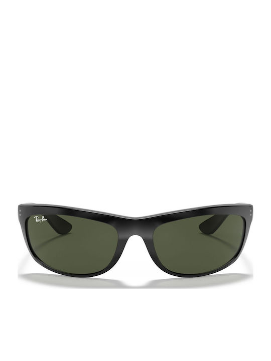 Ray Ban Herren Sonnenbrillen mit Schwarzem Horn umrandetem Rahmen und Grünen Gläsern RB4089/601