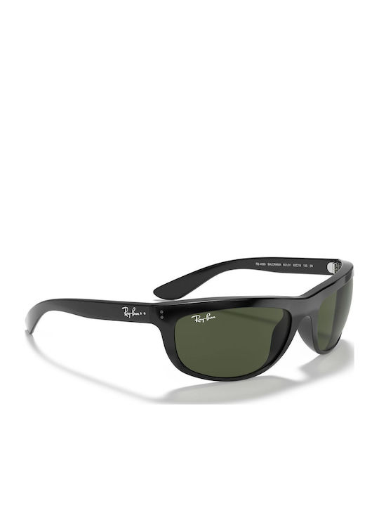 Ray Ban Herren Sonnenbrillen mit Schwarzem Horn umrandetem Rahmen und Grünen Gläsern RB4089/601