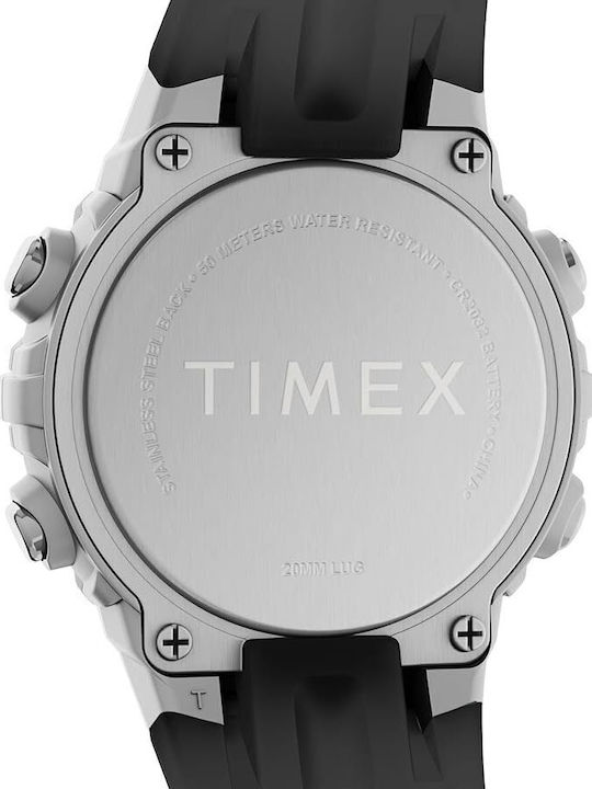 Timex Ρολόι Μπαταρίας με Καουτσούκ Λουράκι Timex Ρολόι Μπαταρίας με Καουτσούκ Λουράκι