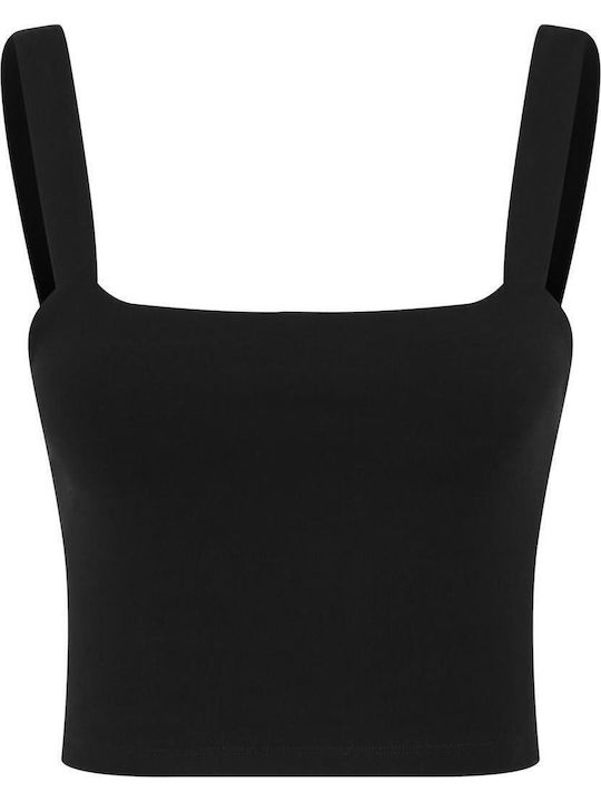 2 Pack Women's Summer Cotton Sleeveless Crop Top Black/White