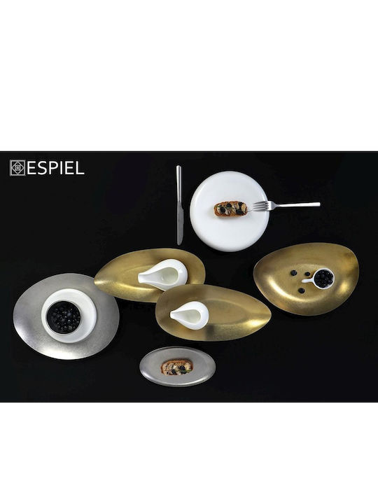 Espiel Snow Teller Suppe Dreieck Inox Silber 30x14.5cm