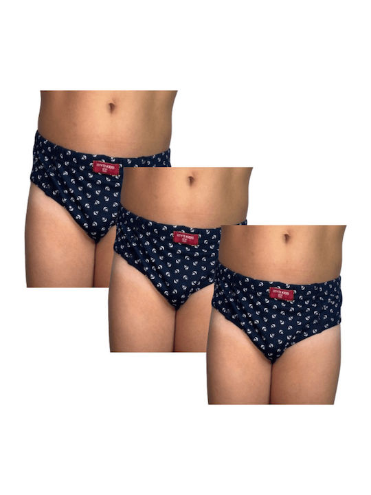 Biyo Set of Kids' Briefs Navy Blue 3pcs