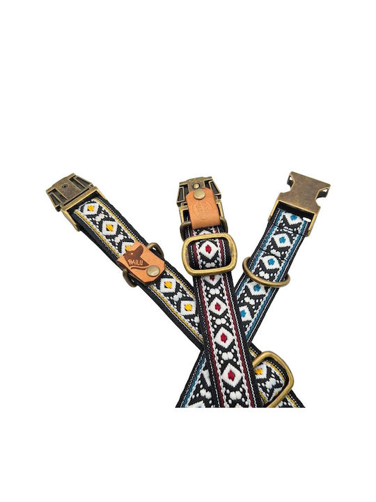 Κολάρο Σκύλου Tribal Urban Ρυθμιζόμενο Υφασμάτινο Περιλαίμιο Bailu S 28 44cm Πλάτος 2cm Kitrino