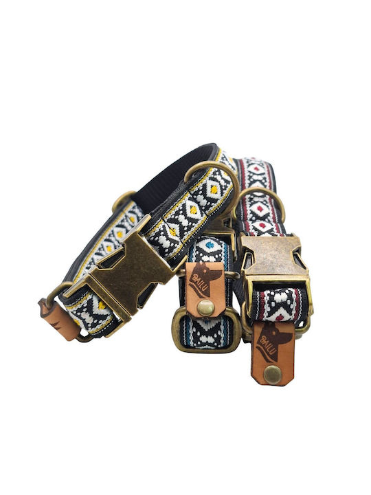 Hundehalsband Tribal Urban Verstellbares Stoffhalsband Bailu XSklein 22 34cm Breite 2cm Galazio
