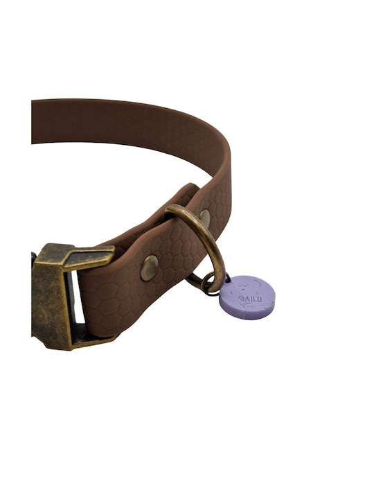 Κολάρο Σκύλου Hexa Brown Urban Ρυθμιζόμενο Περιλαίμιο Bailu M 30 45 Πλάτος 2cm Kafe