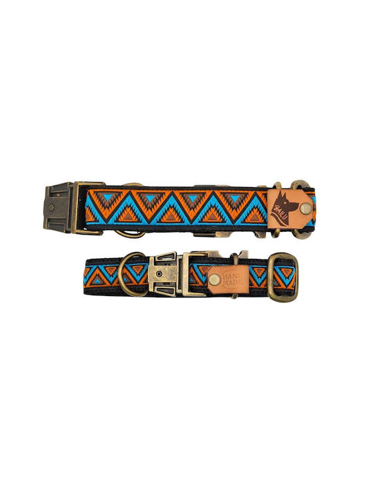 Dog Collar Kilim Urban Adjustable Fabric Collar Bailu S 28 44cm Width 2cm Red-Blue