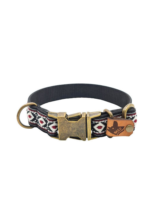 Dog Collar Tribal Urban Adjustable Fabric Collar Bailu Xs 22 34cm Neck Diameter 2cm Width Yellow