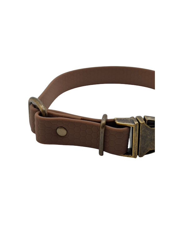 Κολάρο Σκύλου Hexa Brown Urban Ρυθμιζόμενο Περιλαίμιο Bailu S 27 37 Πλάτος 2cm Kafe