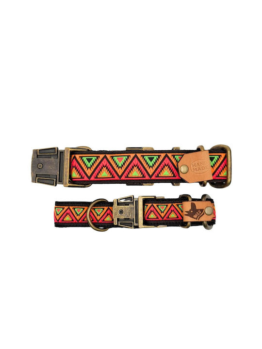 Dog Collar Kilim Urban Adjustable Fabric Collar Bailu L 39 63cm Width 2.5cm Red-Blue