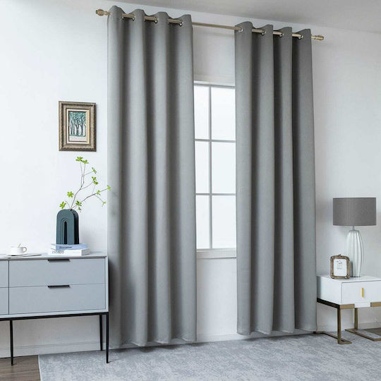 Beauty Home Verdunkelung mit Grommets Grau 140x270cm