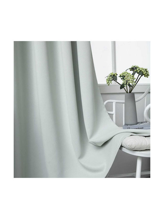 Beauty Home Κουρτίνα Συσκότισης με Τρουκς Γκρι 140x270εκ.